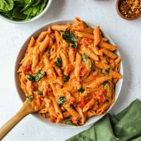 Curry de linte rosie cu paste integrale