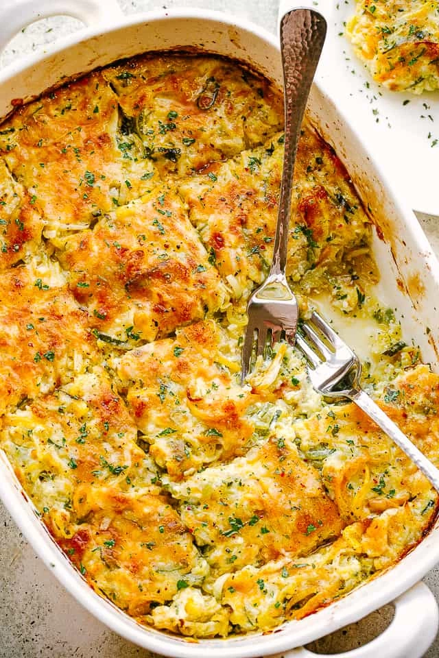 Budinca de dovlecei cu branza si marar